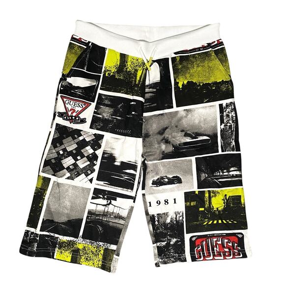 GUESS size 18 boys - drawstring graphic print sweat shorts - Picture 1 of 8